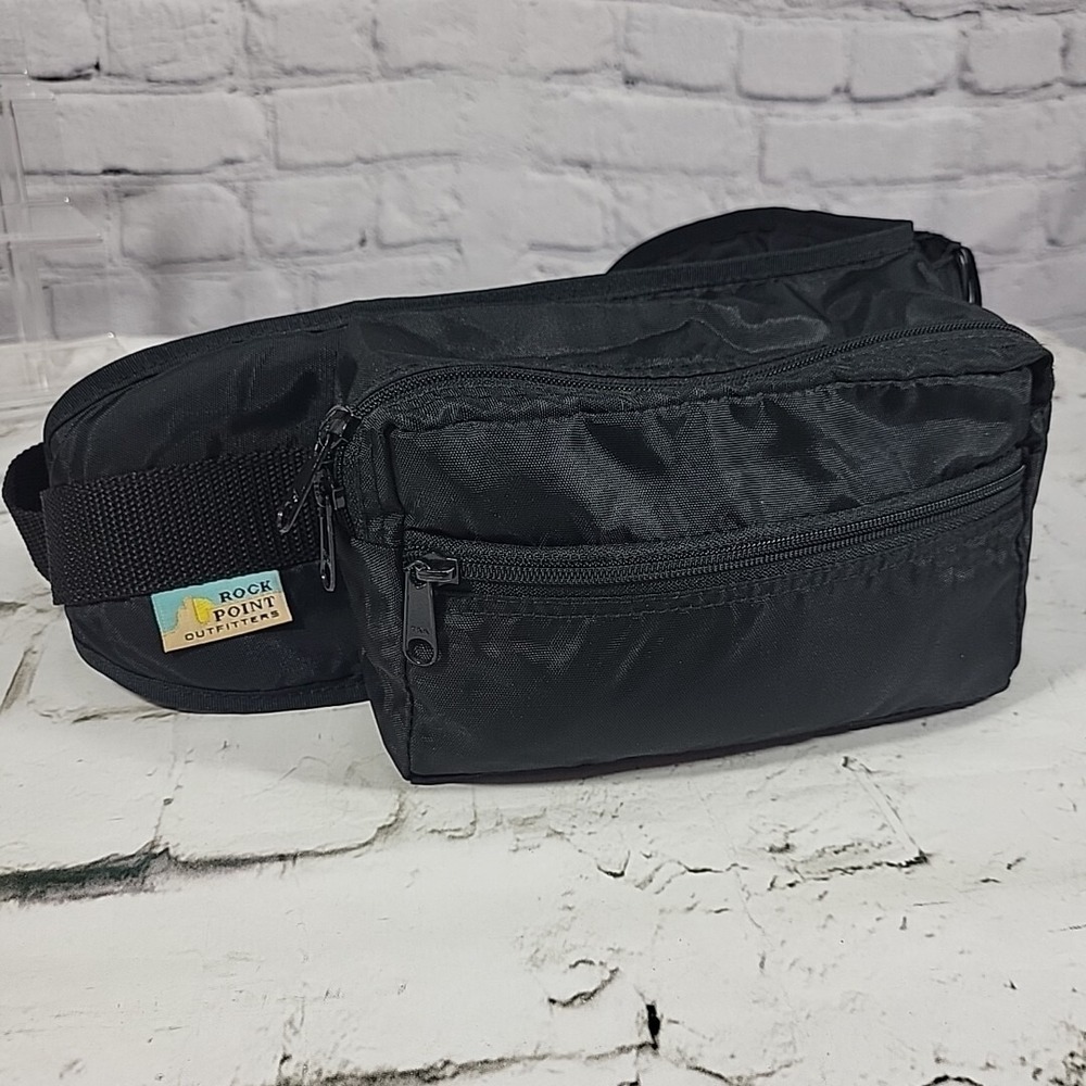 Rock Point‎ Outfitters BlackWaist Pouch Fanny Pack Nylon